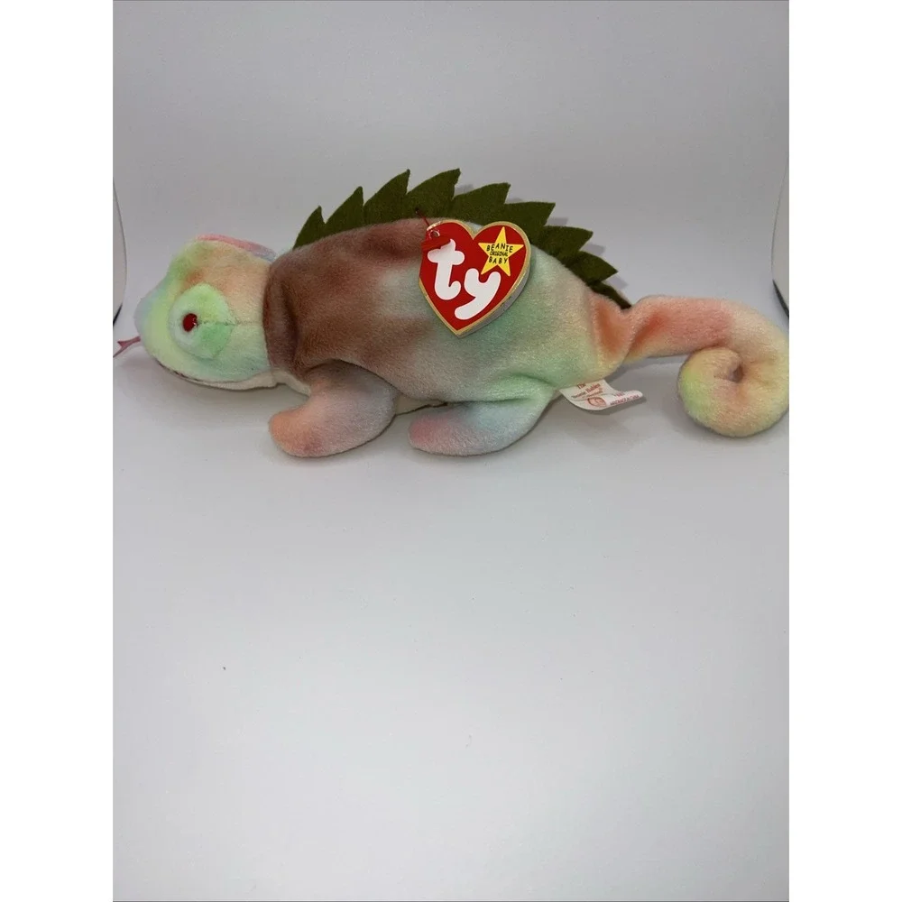 TY Beanie Babies Baby Iggy the Iguana 1997‎ Rainbow Tie Dye
